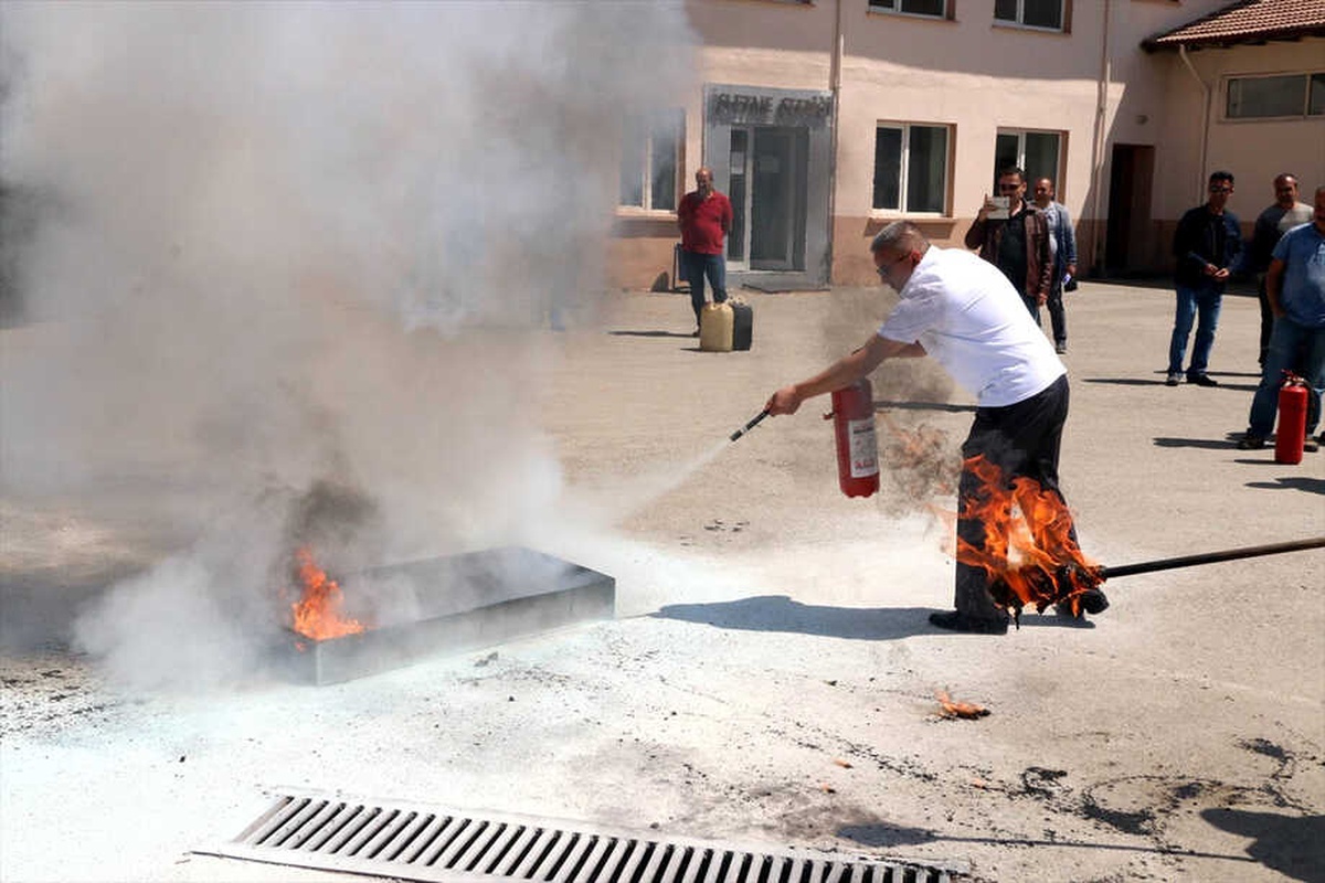 Erzincan İl Özel İdaresinde Yangın Tatbikatı