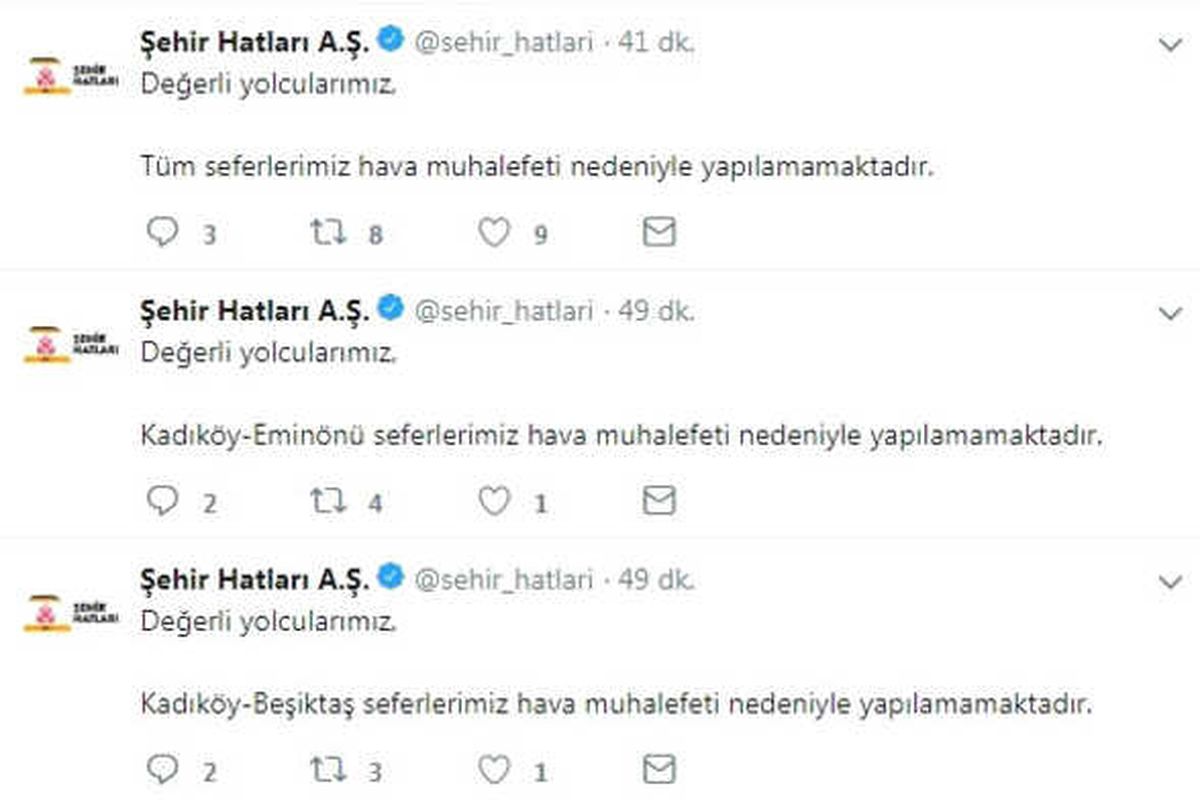 İstanbul\'da Deniz Ulaşımına Sis Engeli