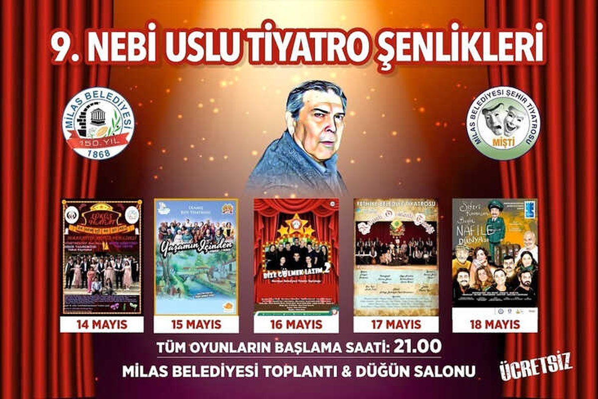 Milas\'ta 9. Nebi Uslu Tiyatro Şenliği Başlıyor
