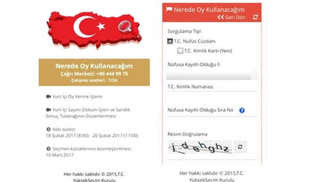 Seçmen Sorgulama Mobil Uygulaması Hizmette