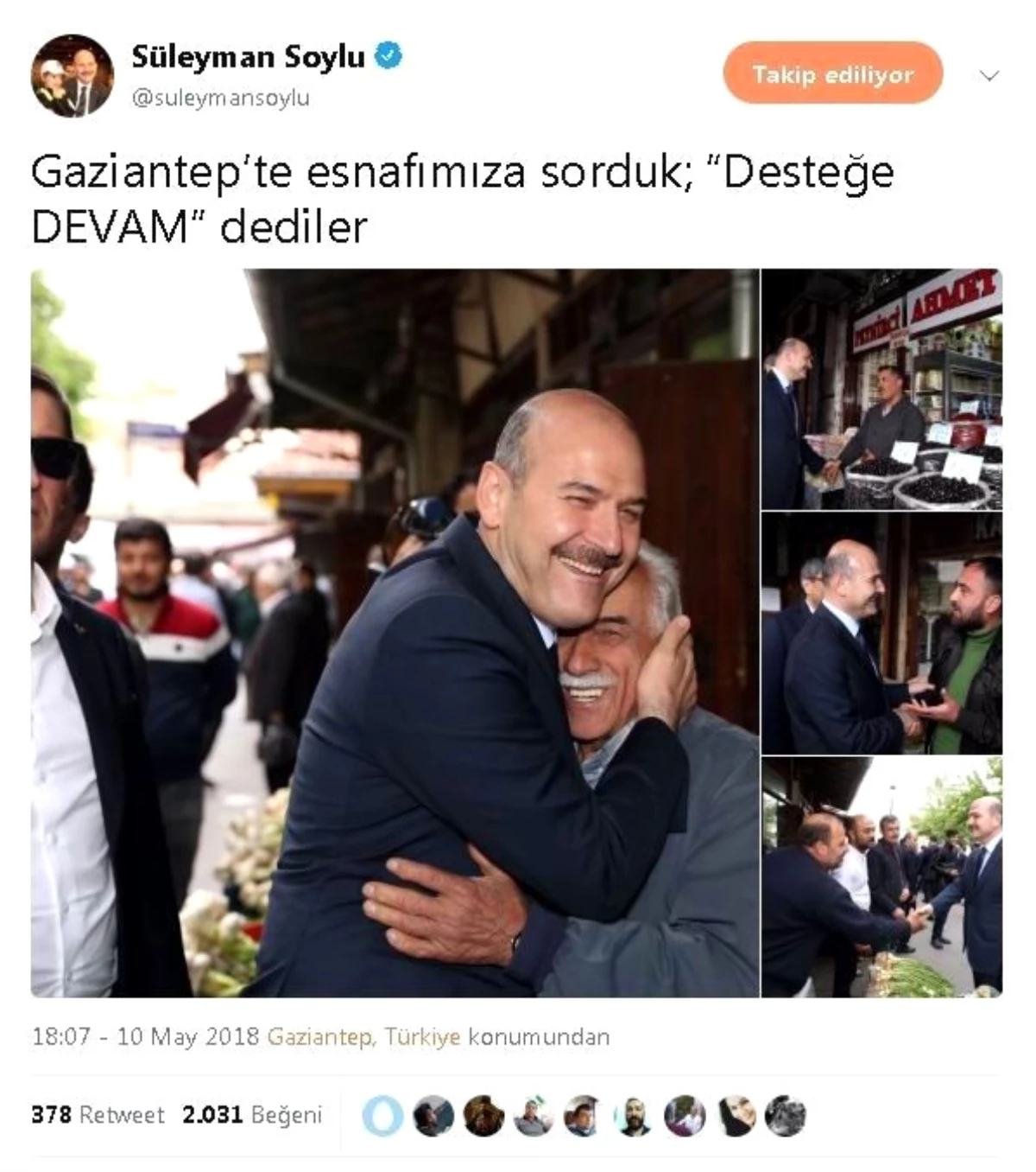 İçişleri Bakanı Soylu\'dan Gaziantep\'te "Devam" Mesajı