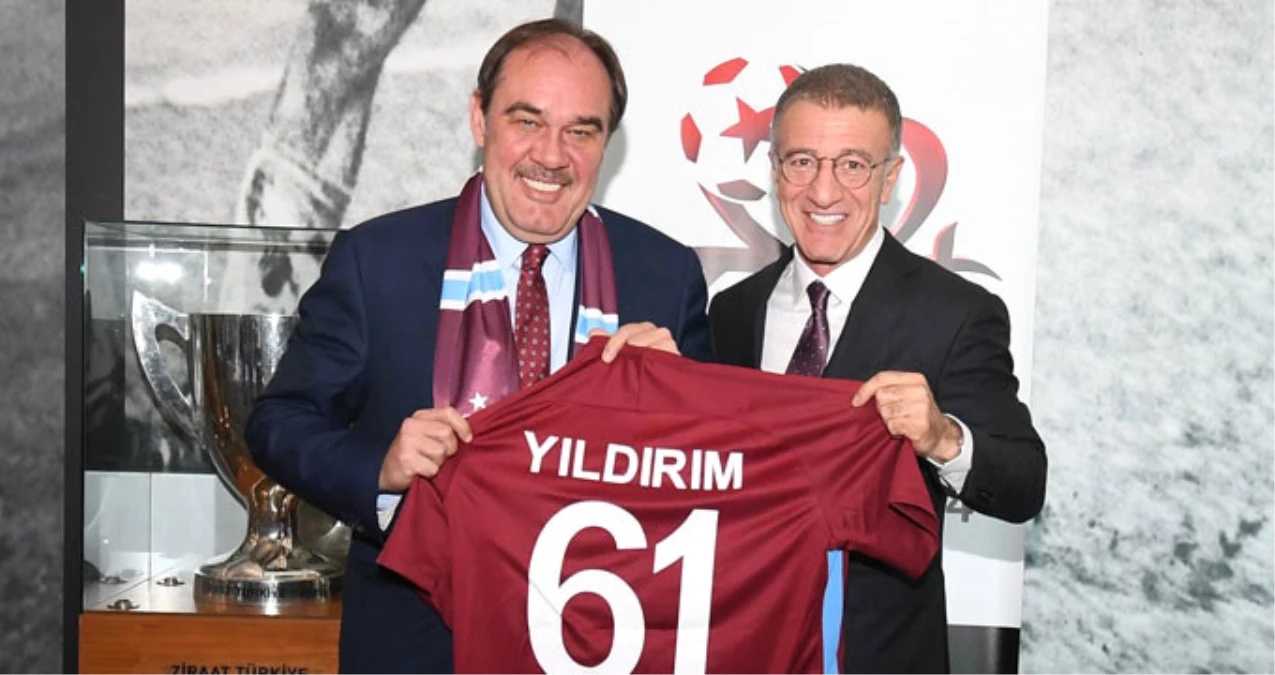 Trabzonspor Başkanı Ahmet Ağaoğlu, Yıldırım Demirören\'i Ziyaret Etti