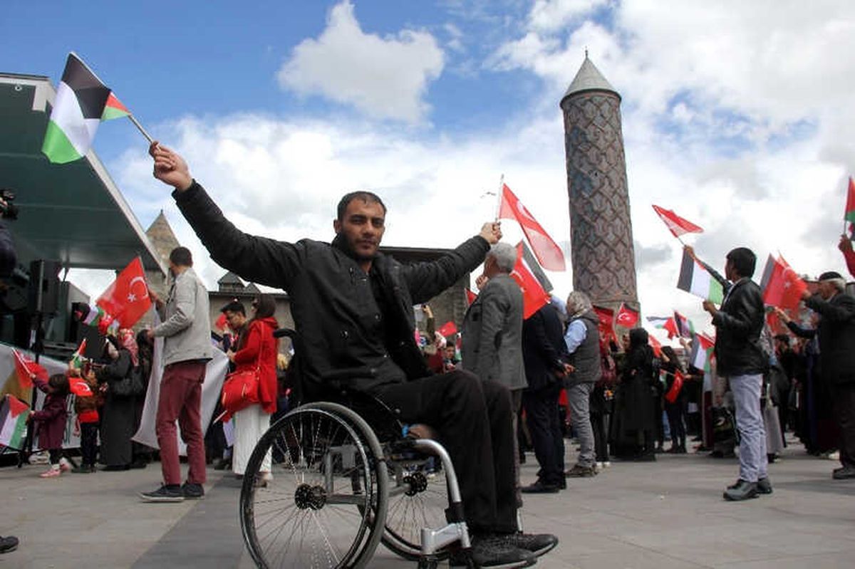 Erzurum\'da İsrail Protestosu