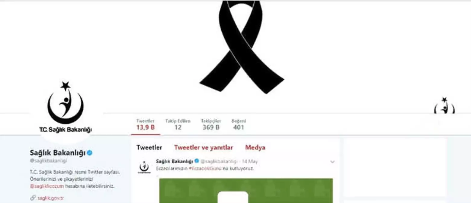 Sağlık Bakanlığı Filistinliler İçin Twitter Hesabını Kararttı