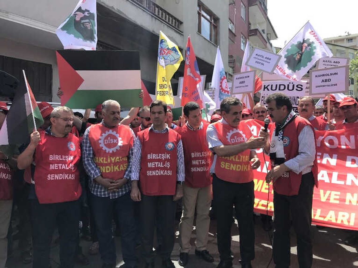 Disk Üyelerinden ABD Konsolosluğu Önünde İsrail Protestosu