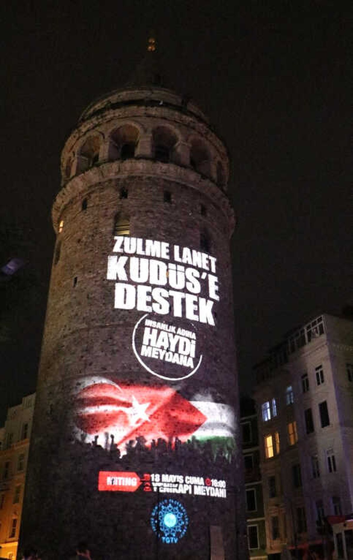 Galata Kulesi\'nde Video Mapping Afişi