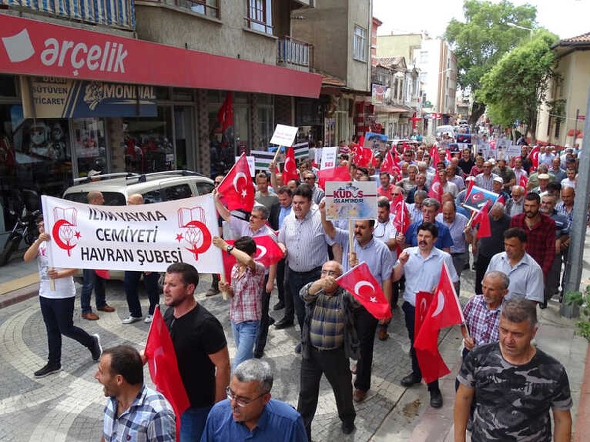 Havran\'da İsrail ve Amerika Protesto Edildi