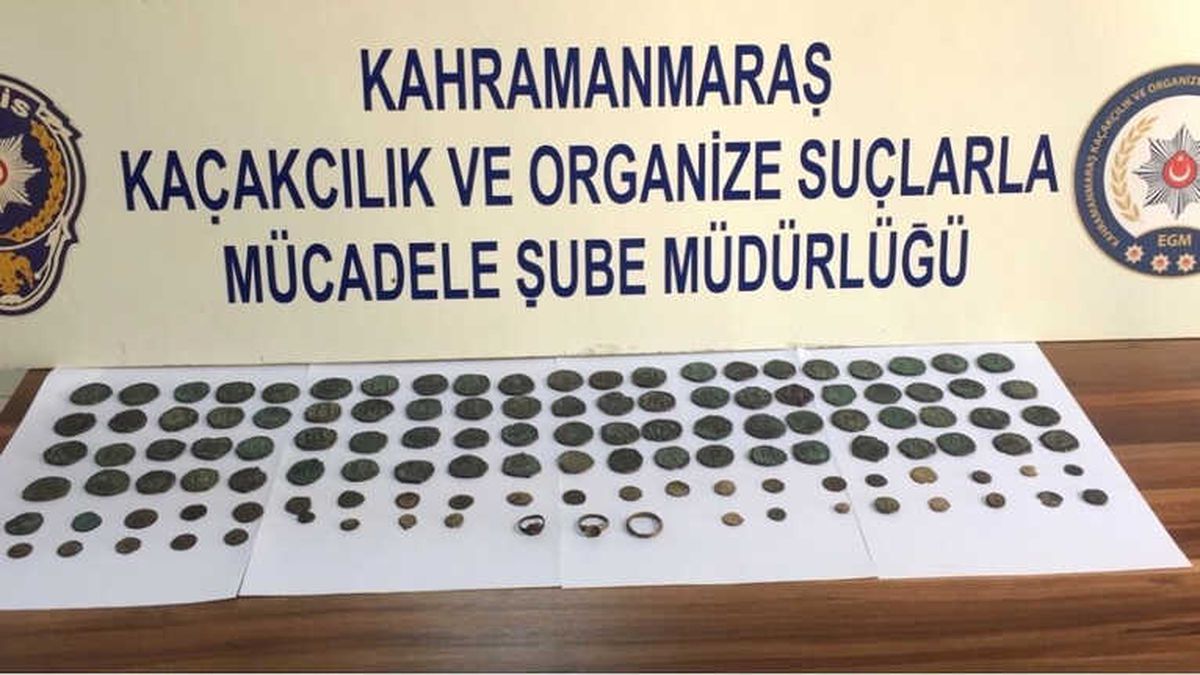 Kahramanmaraş\'ta Roma Dönemine Ait 122 Adet Sikke Yakalandı