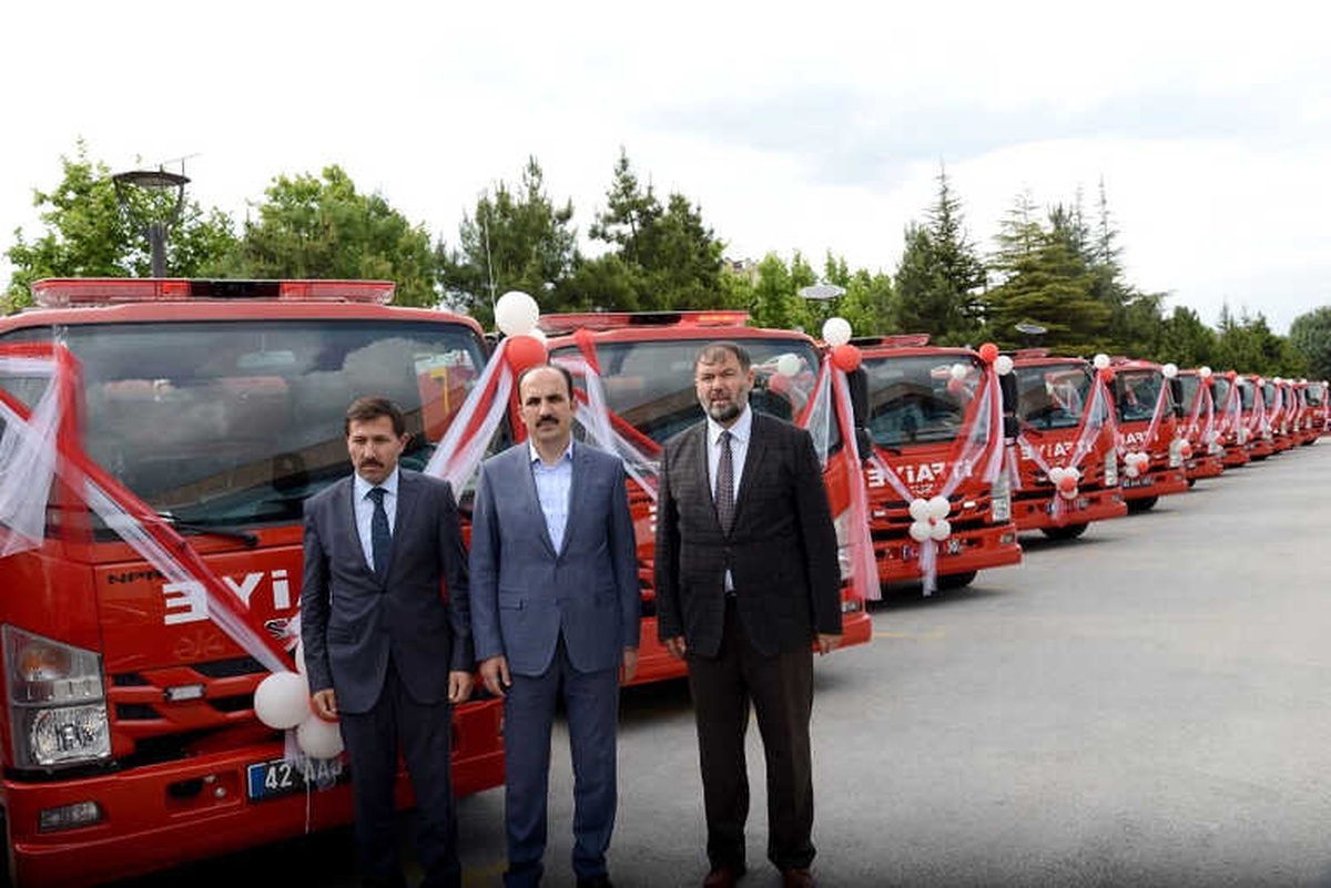Konya İtfaiyesi Yeni Araçlarla Güçleniyor