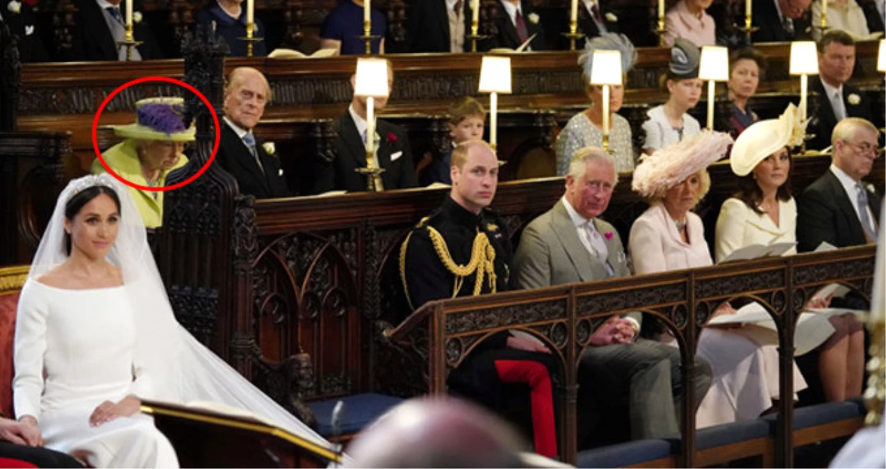 Prens Harry ve Meghan Markle\'ın Düğününde Kraliçe Elizabeth\'in Yüzü Gülmedi