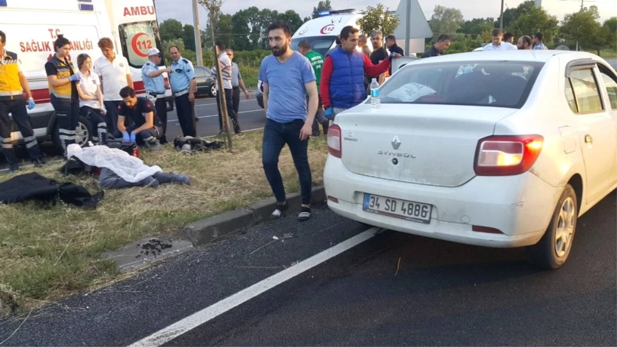 Samsun\'da Otomobil Motosiklete Çarptı: 1 Ölü