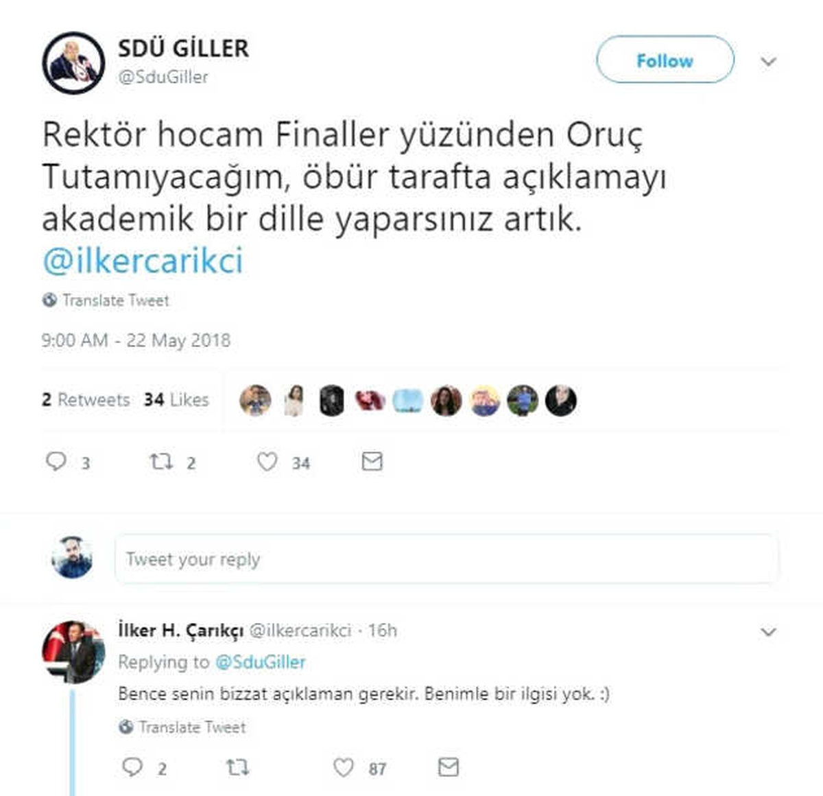 Sdü Öğrencisinin Akademik Oruç Savunmasına, Rektör\'den Yanıt