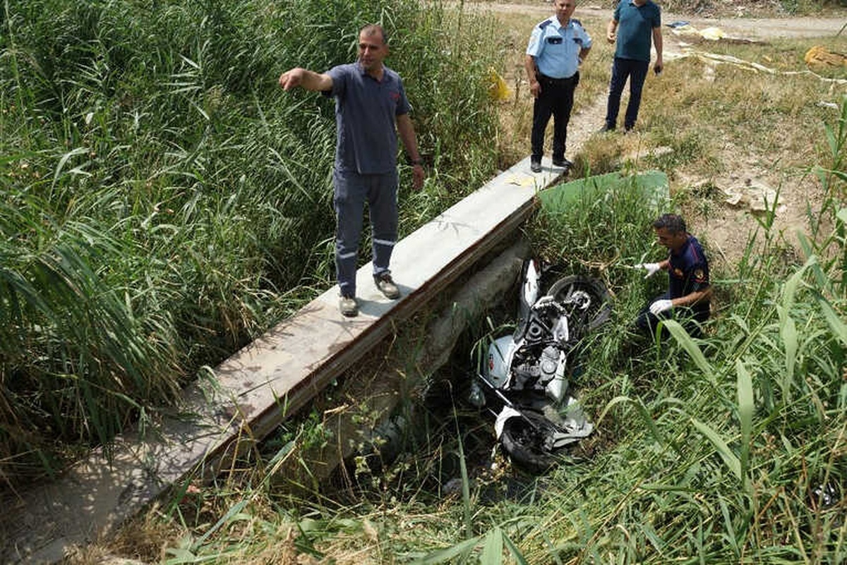 Aydın\'da Motosiklet Kanala Uçtu