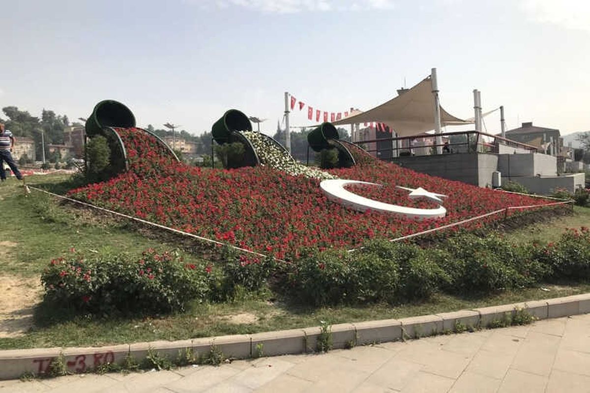 Karabük\'te Türk Bayrağı Çiçek Açtı