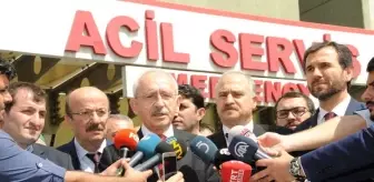 CHP Lideri Kılıçdaroğlu Kavgada Yaralanan Saadet Parti'liyi Ziyaret Etti