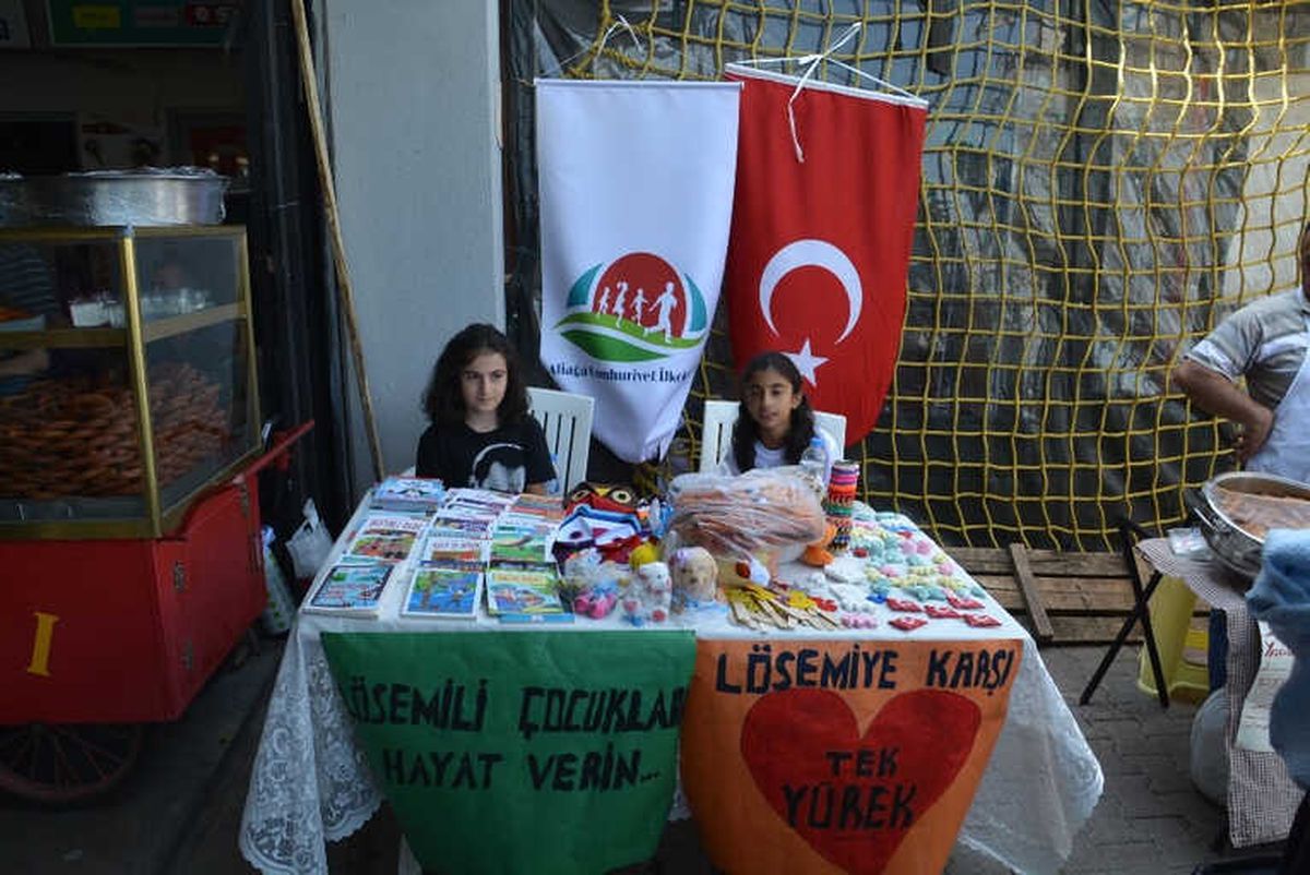 Öğrenciler Lösemili Çocuklar İçin Pazarda