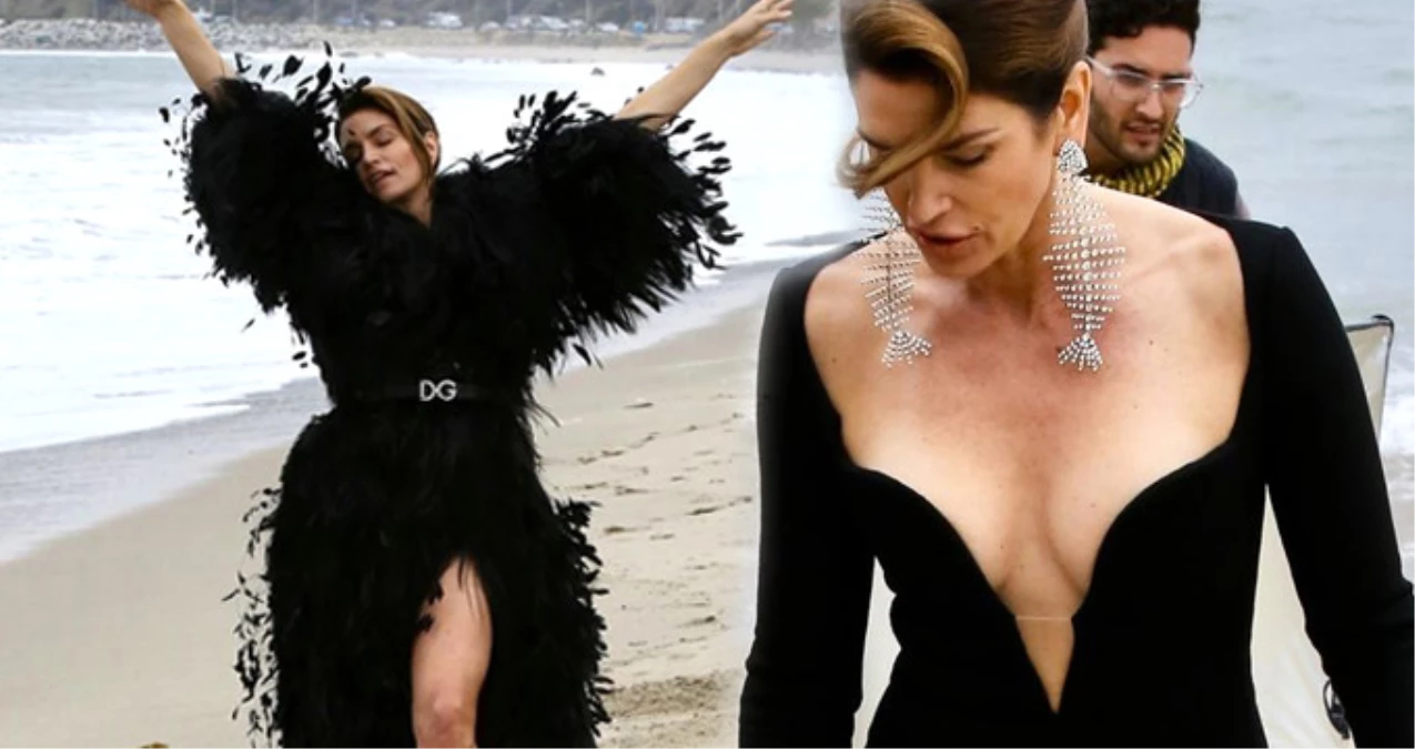 52 yaşındaki Cindy Crawford Gençlere Taş Çıkarıyor