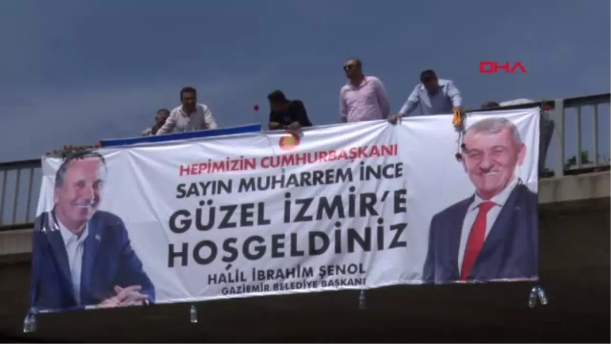 İzmir Muharrem İnce\'nin Yollarına Kırmızı Güller Döktüler