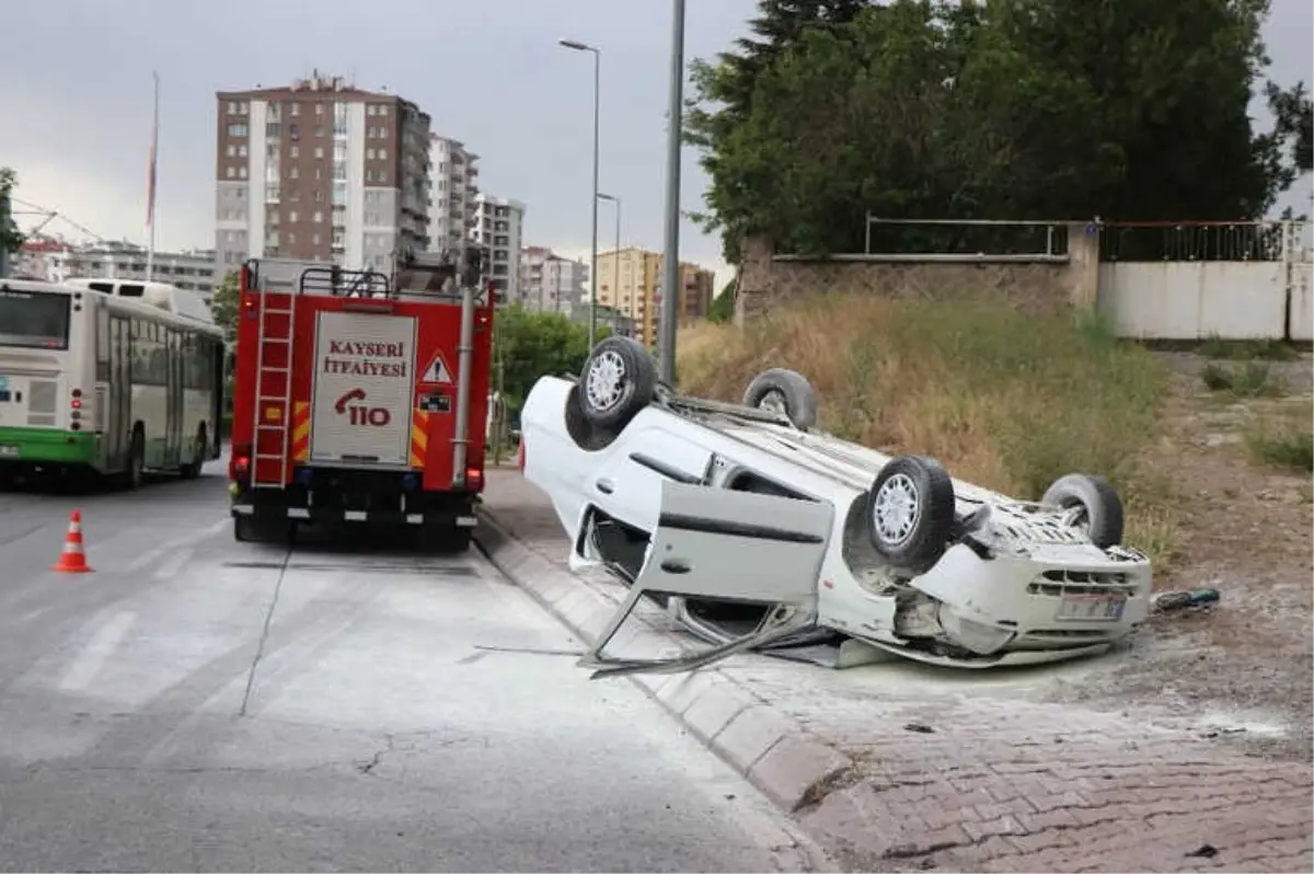 Bisikletliye Çarpmamak İçin Takla Attı: 1 Yaralı