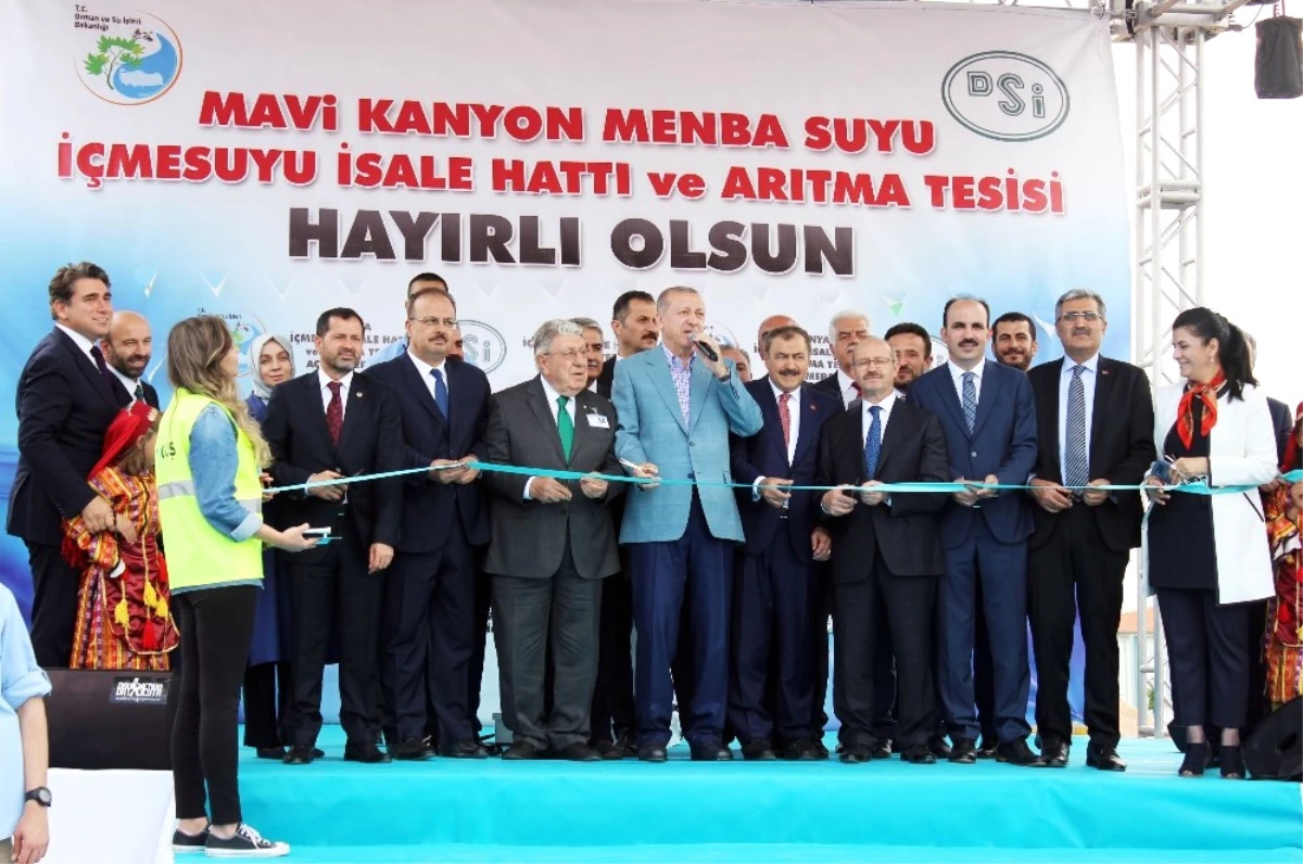 Cumhurbaşkanı Erdoğan Mavi Tünel İçme Suyu İsale Hattı ve Arıtma Tesisini Açtı