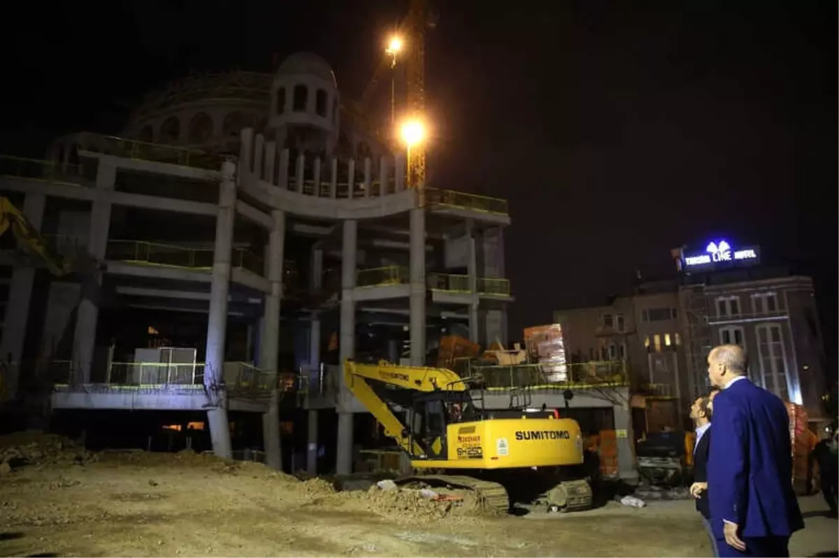 Cumhurbaşkanı Erdoğan, Taksim Camii İnşaatını ve AKM\'yi İnceledi