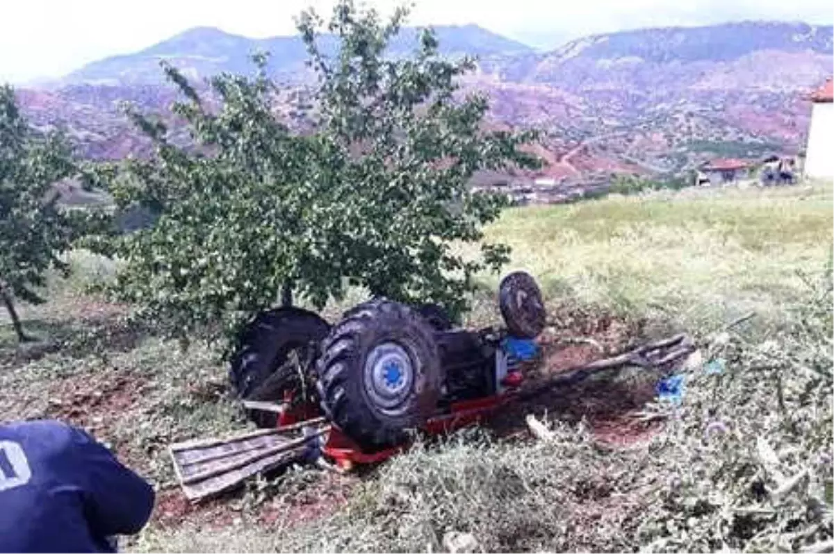 Traktör, Kayısı Bahçesine Devrildi: 1 Ölü