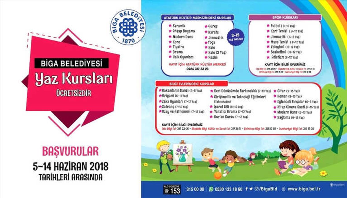 Biga\'da, Yaz Okulları İçin Kayıtlar Başladı