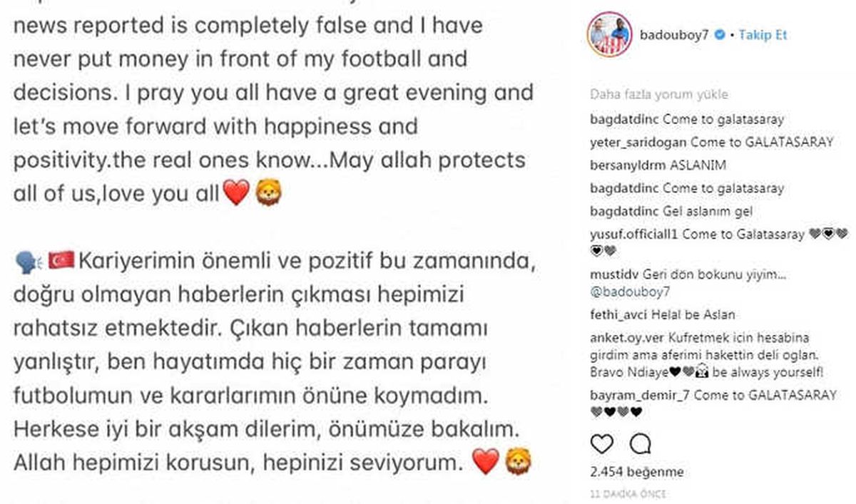 N\'diaye\'den Transfer Açıklaması