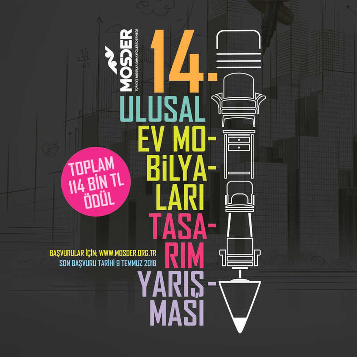 14. Ulusal Ev Mobilyaları Tasarım Yarışması İçin Başvurular Başladı