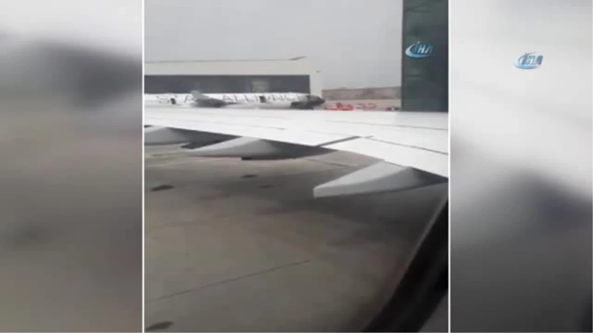 Frankfurt Havaalanında Uçak Yangını
