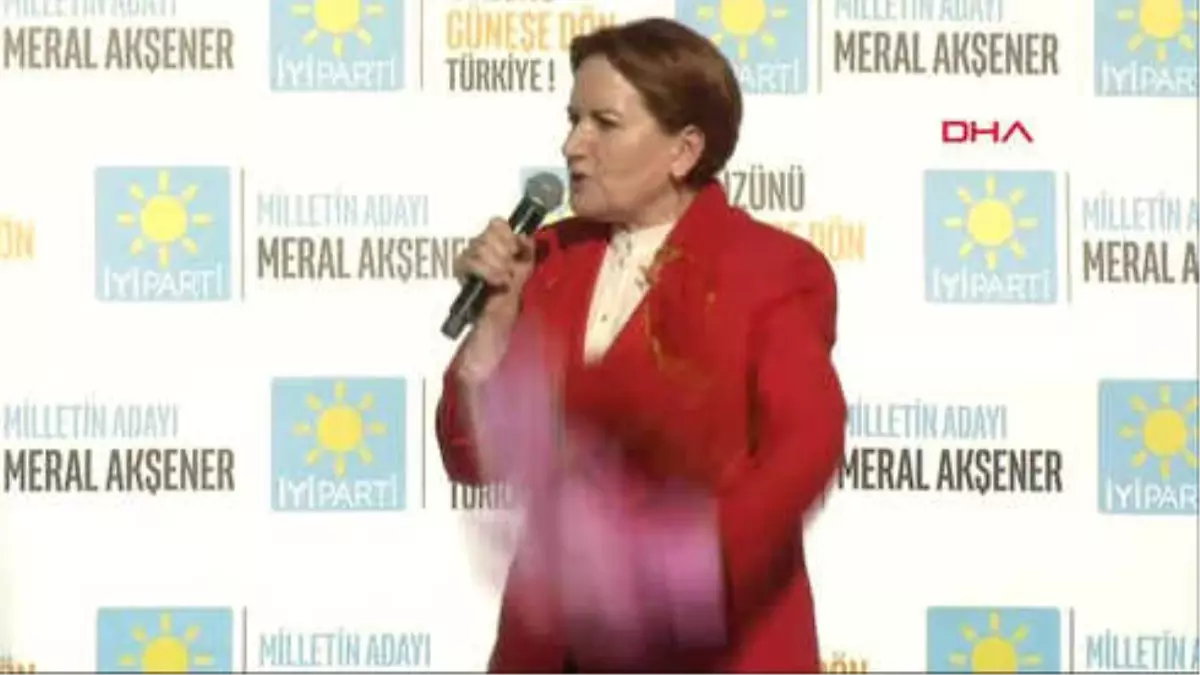 İzmir - İyi Parti Genel Başkanı ve Cumhurbaşkanı Adayı Meral Akşener Tire\'de Konuştu -2