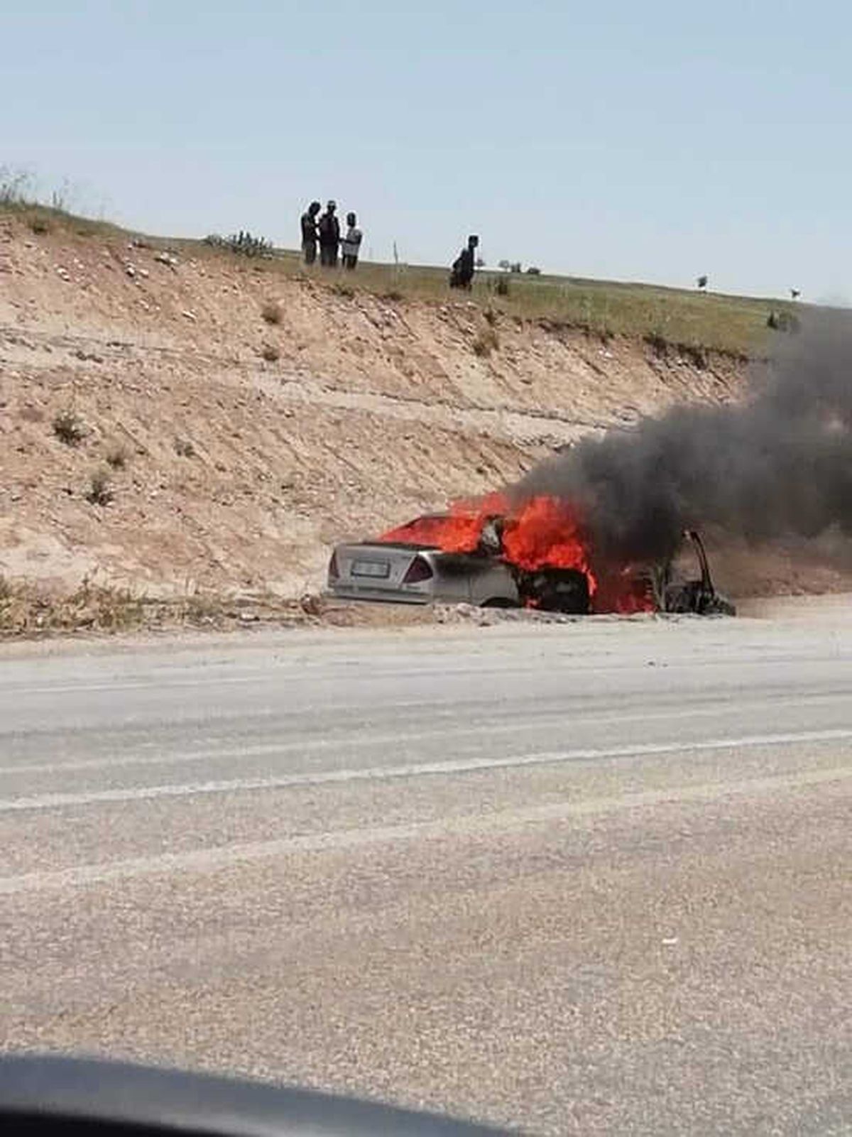 Seyir Halindeki Araç Alev Alev Yandı
