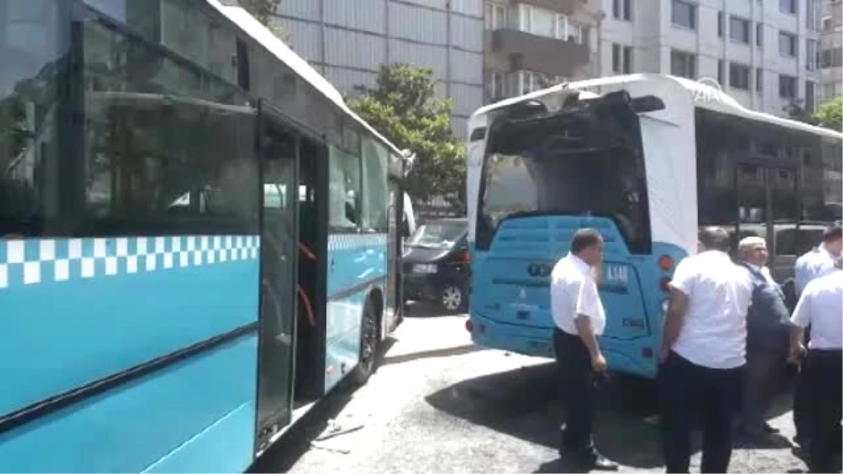 Şişli\'de Halk Otobüsleri Çarpıştı - İstanbul