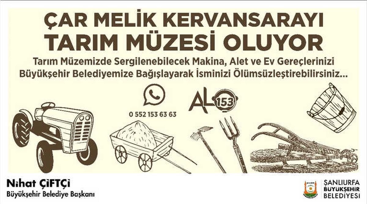 Çar Melik Kervansarayı Tarım Müzesi Oluyor