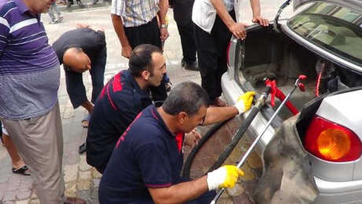 Otomobile Giren Yılan Bulunamadı