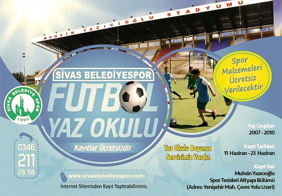 Sivas Belediyespor, Futbol Yaz Okulu Açacak