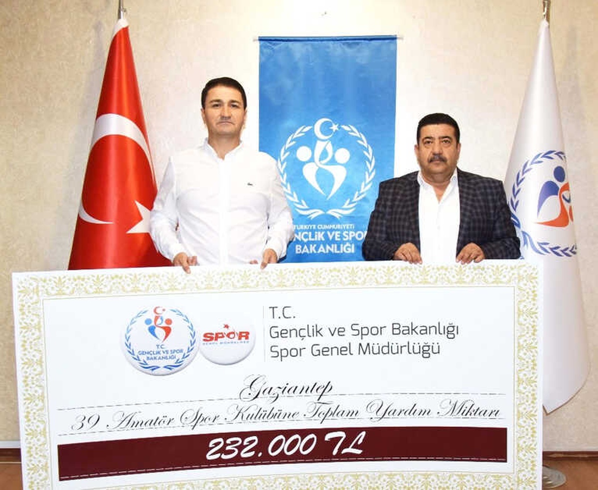 Gaziantep\'teki 39 Amatör Spor Kulübüne 232 Bin TL Destek