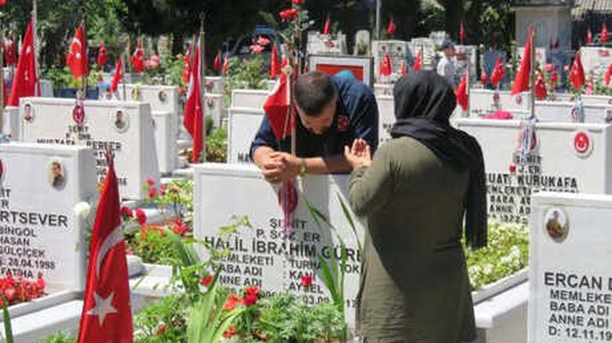 Arife Günü Şehitliği Ziyaret Ettiler