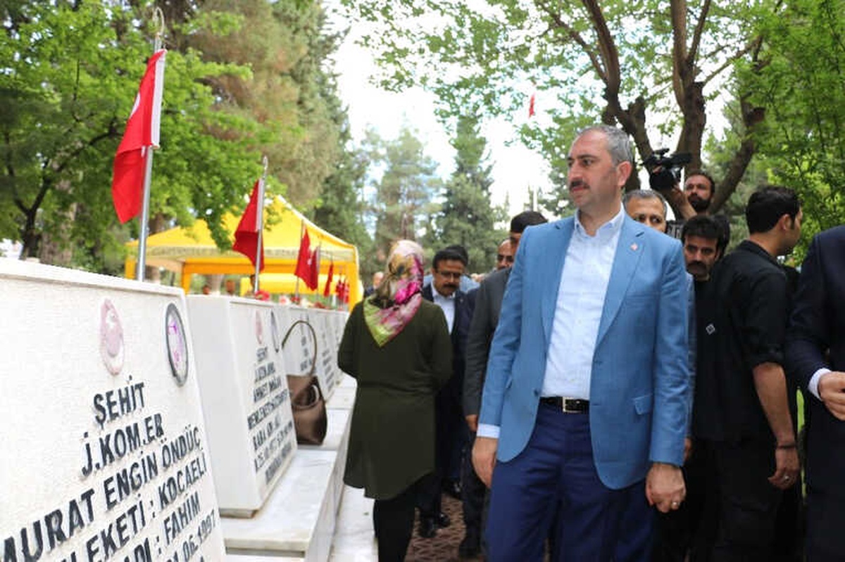Bakan Gül Şehitliği Ziyaret Etti