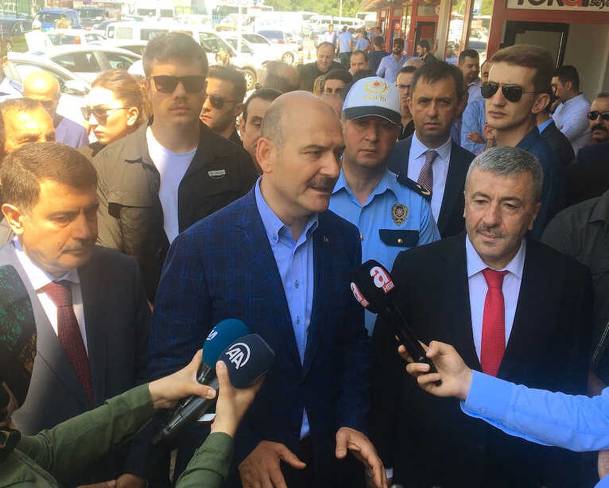 Bakan Soylu 15 Temmuz Demokrasi Otogar\'nda Denetimde
