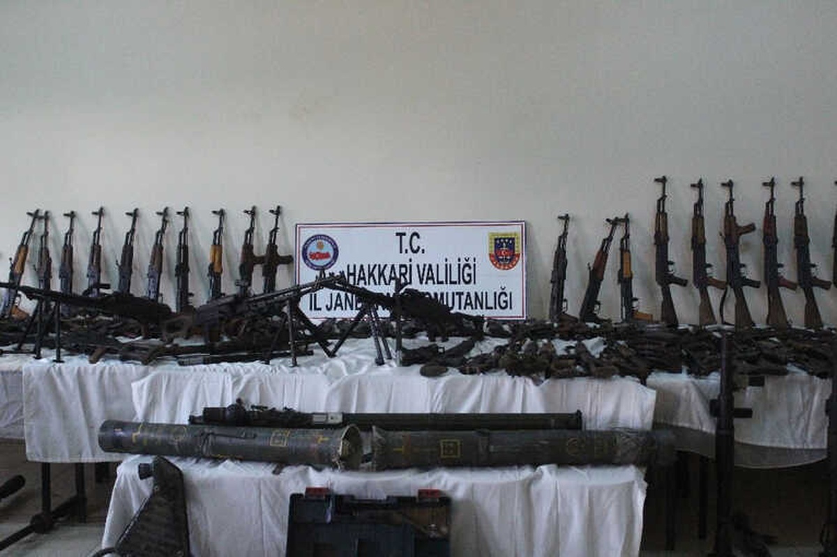 Hakkari Bölgesinde En Yüksek Miktardaki PKK Cephaneliği Ele Geçirildi