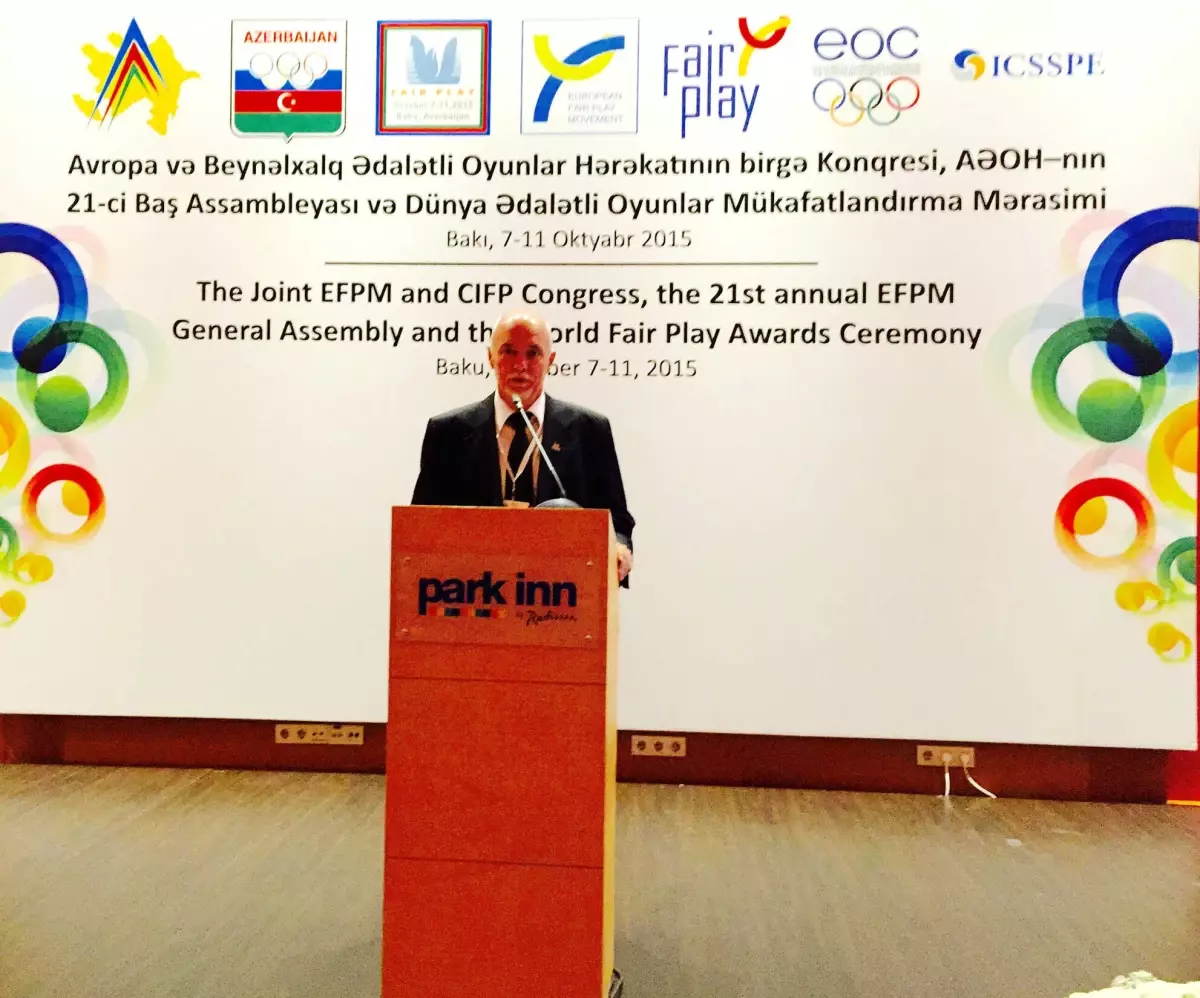 Avrupa Fair Play Büyük Ödülü Avni Erboy\'a Verildi