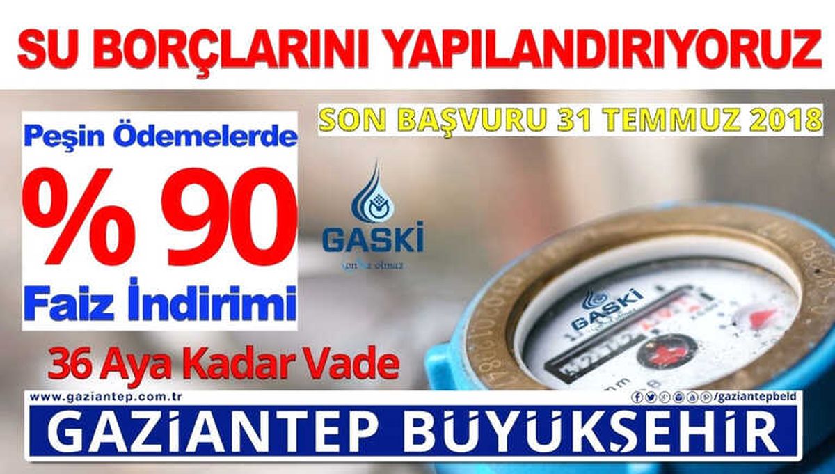 Gaski Su Borçlarını Yapılandırılıyor