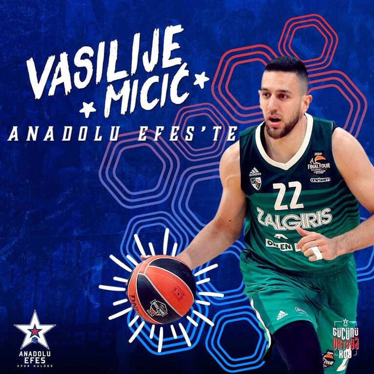 Anadolu Efes Vasilije Micic\'i Kadrosuna Kattı