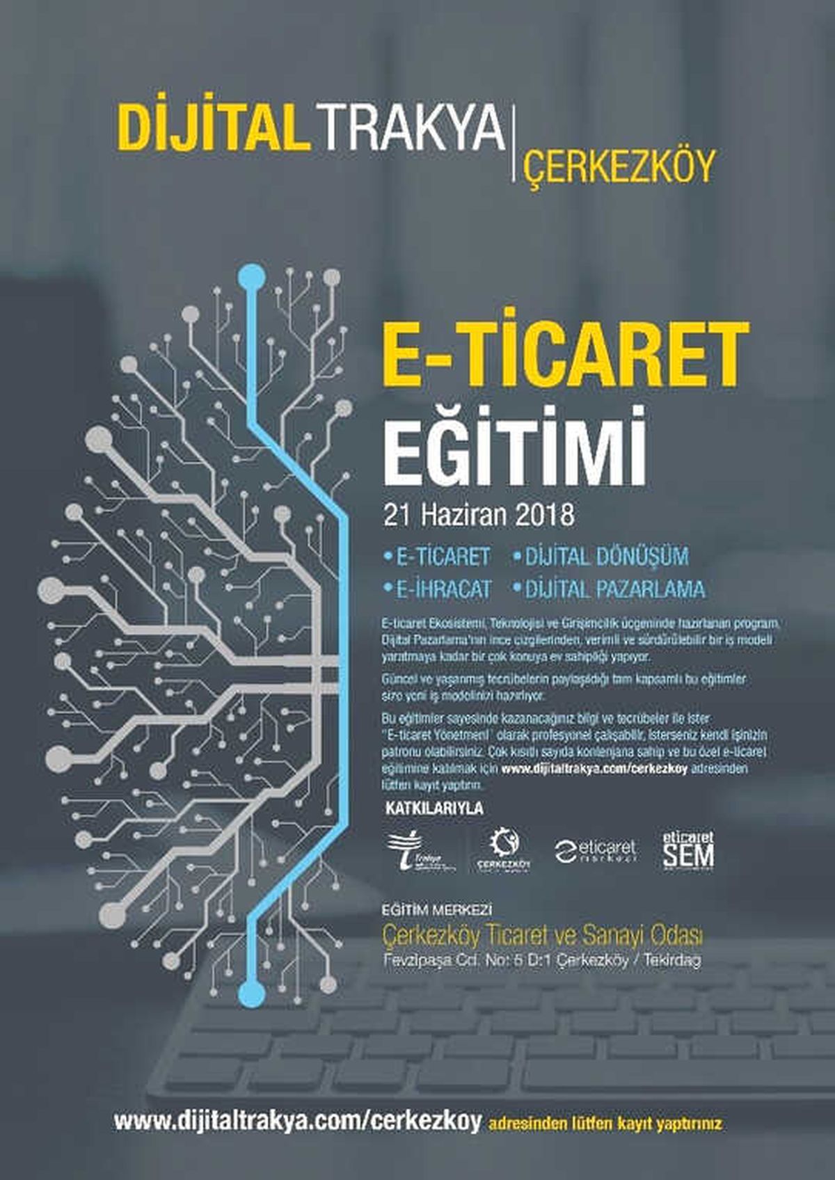 Çerkezköy Tso\'dan Ücretsiz "E-ticaret Eğitimi" Hizmeti