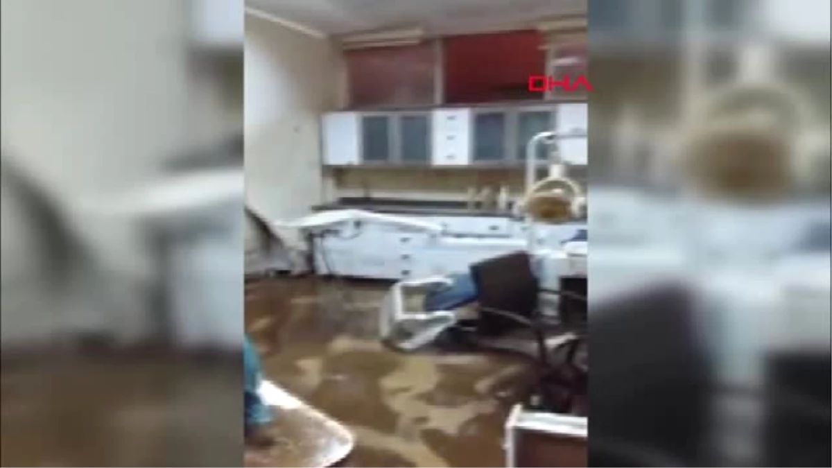 Giresun\'da Hastaneyi Su Bastı, Poliklinikler Çamurla Kaplandı