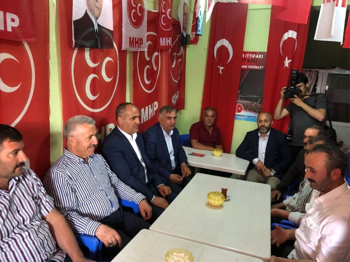 Bakan Arslan MHP Seçim Bürosunu Ziyaret Etti