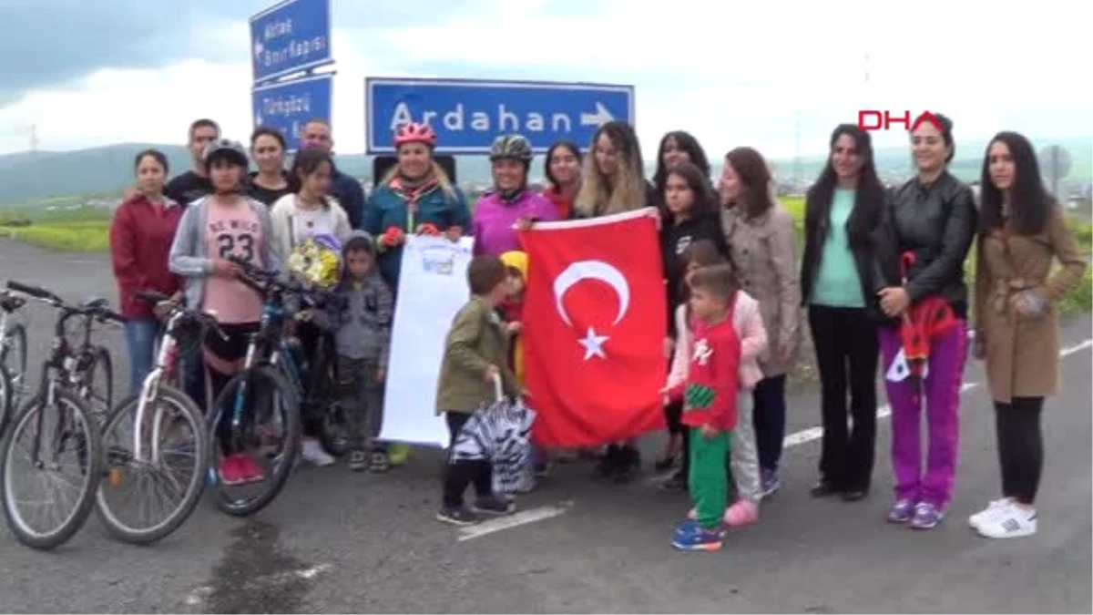 Ardahan \'Türk Kadınının Zaferi\' Bisiklet Turu, Ardahan\'a Ulaştı