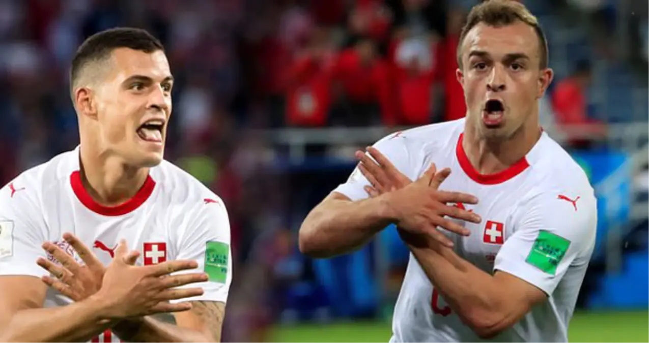 FIFA, Arnavut Kartalı Sevinci Nedeniyle Shaqiri ve Xhaka\'ya 7 Bin 500 Pound Para Cezası Verdi