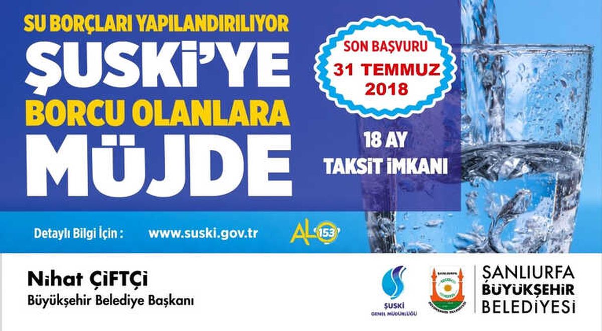Şanlıurfa\'da Su Borçları Yapılandırılıyor